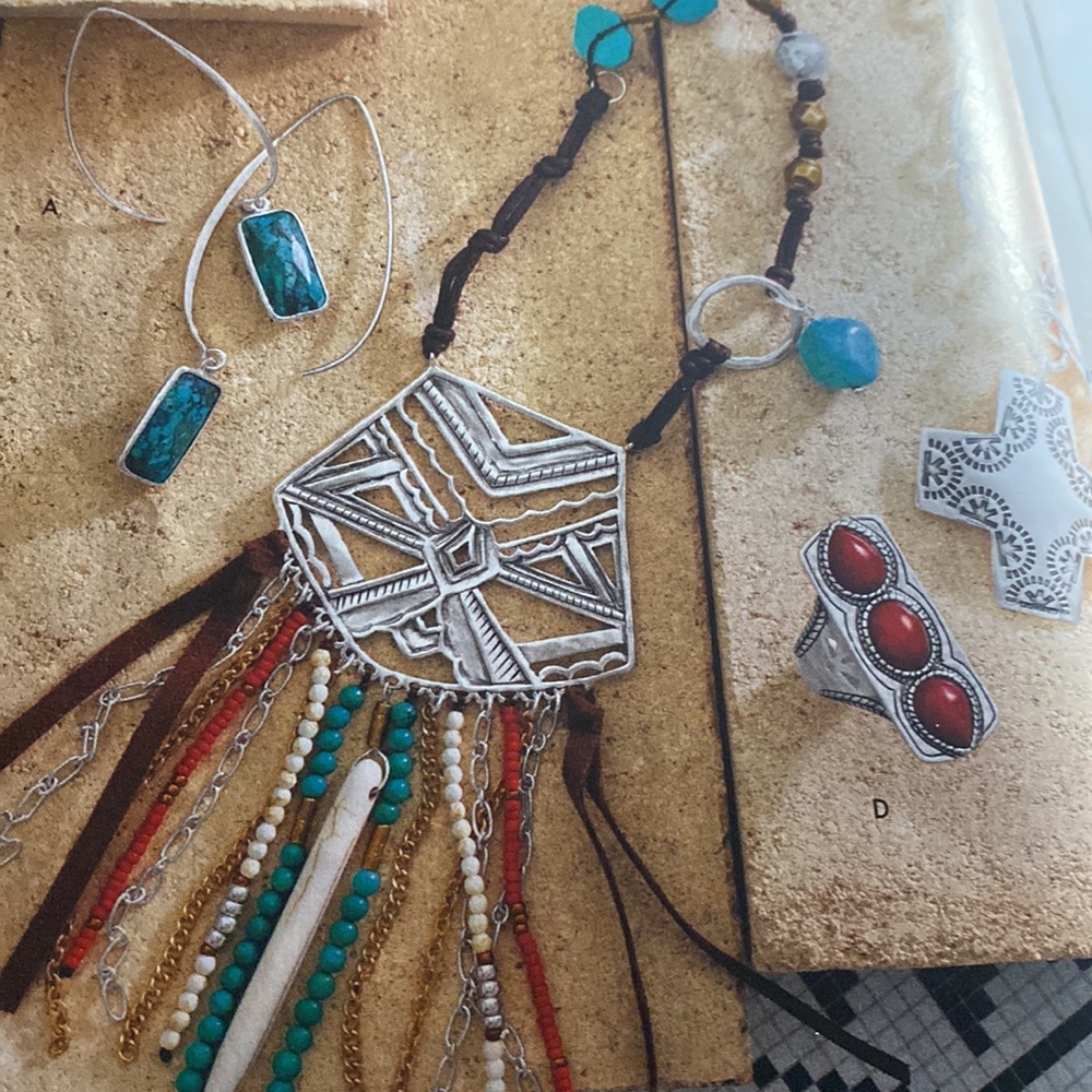 SILPADA- Bohemian Silpada sterlingSilver and Turquoise Necklace- 30” N3246